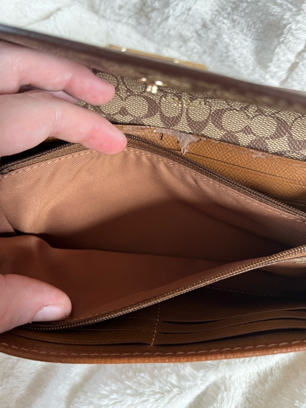 Coach Brown Leather Long Wallet - Picture 4 of 4
